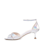 Sandali con tacco e cinturino<BR/> BENNY S2403 IRIDESILVER ALCHIMIA 
