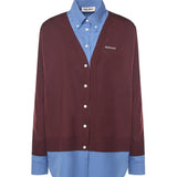 Camicia In Cashmere E Popeline MK1962 17HJF041F MIU MIU 