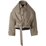 Trench con cappuccio rovesciato in twill di cotone 831516 TQP079966 BALENCIAGA 