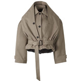 Trench con cappuccio rovesciato in twill di cotone 831516 TQP079966 BALENCIAGA 