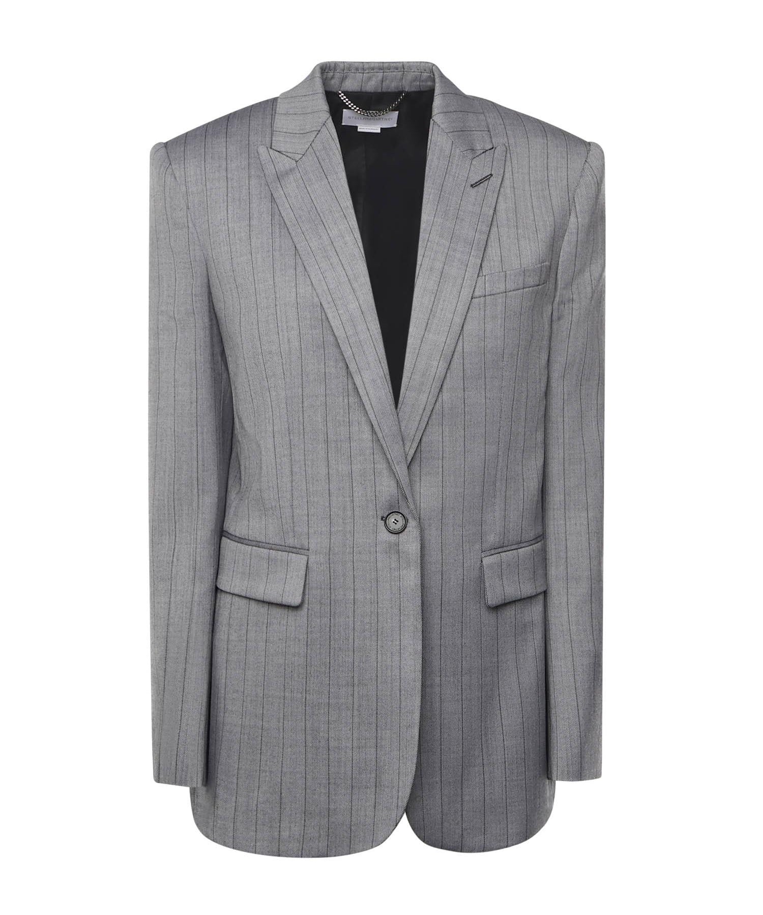 Giacca monopetto con motivo gessato 650139 3GR6501202 STELLA McCARTNEY 