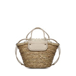 Mini bag Vanna con logo 73BS9N202 VANNAOFF WHITE/NATURALE V° 73 