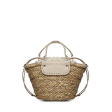 Mini bag Vanna con logo 73BS9N202 VANNAOFF WHITE/NATURALE V° 73 