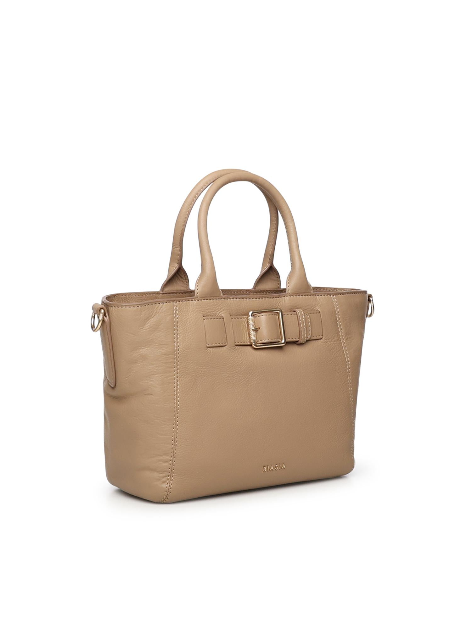 Borsa a mano in pelle BIBP9EC02 CAMEL BIASIA 