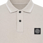 Polo in piqué di cotone con patch Compass L1S152200010 S0018V0061 STONE ISLAND 