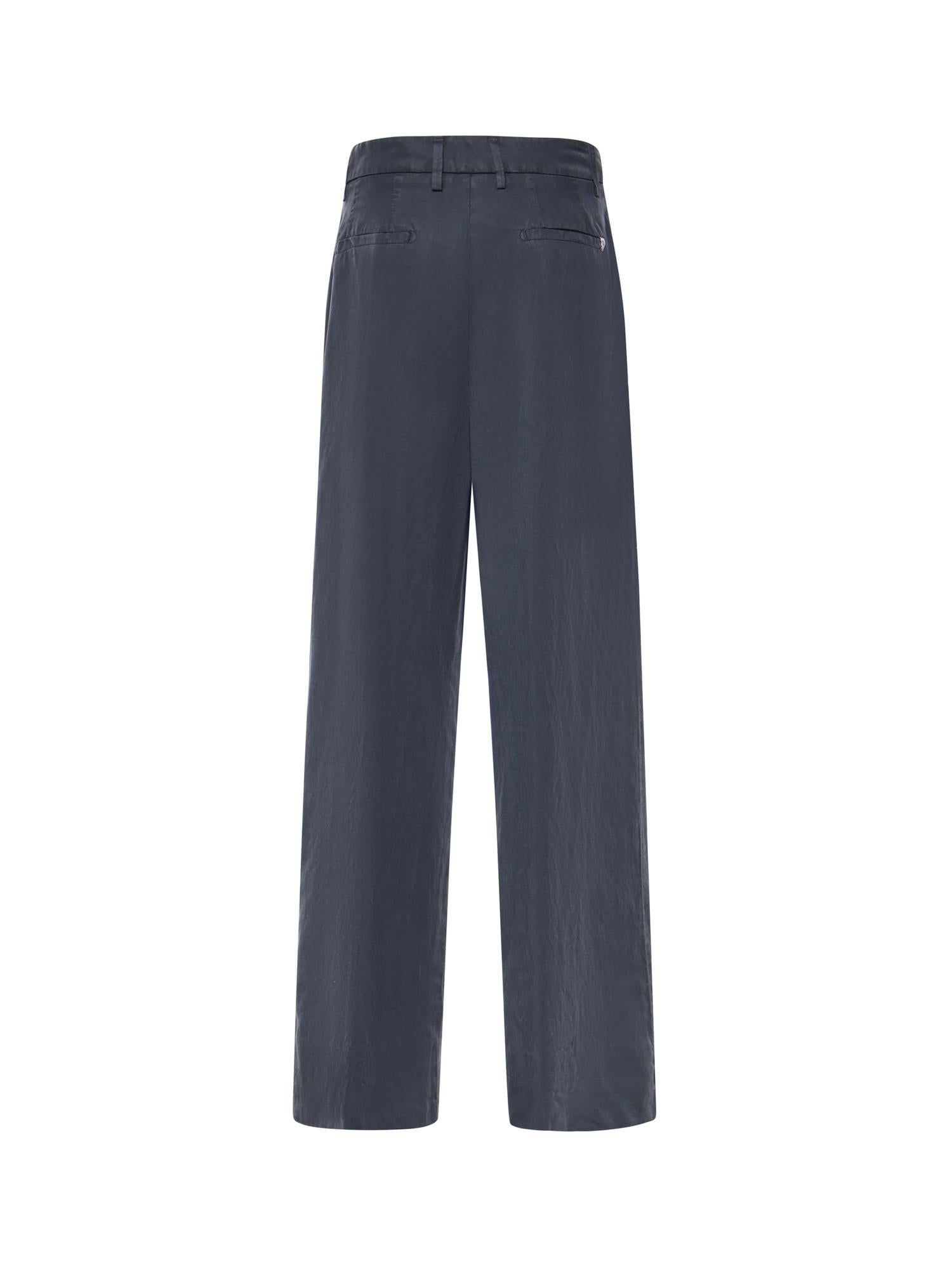 Pantaloni Elois in lino e lyocell DP843 CF0197DBM5890 DONDUP 