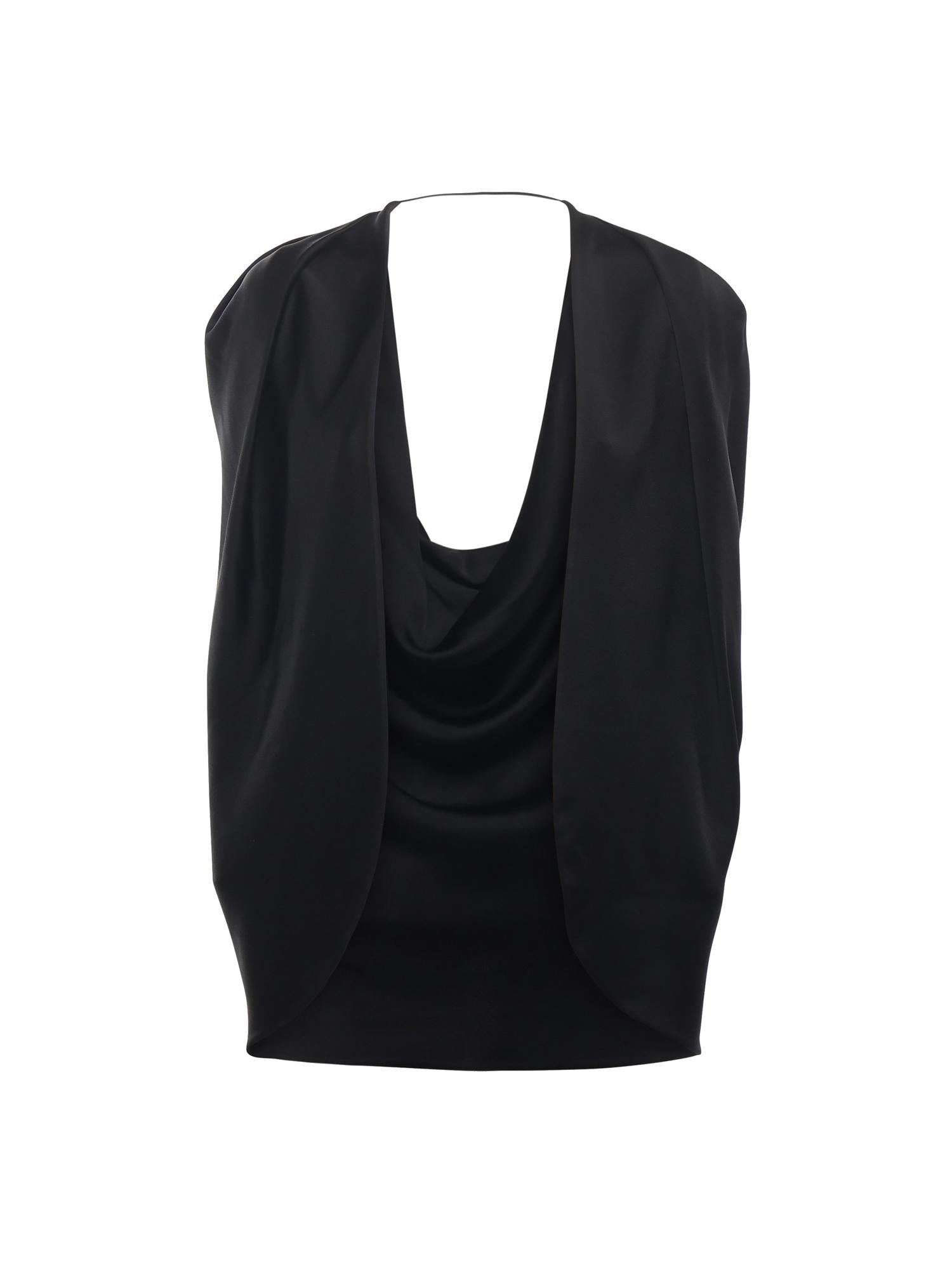 Mantella in satin con drappeggio 79AJQ552 N0707899 GENNY 