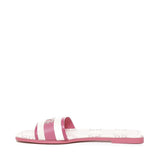 Sandali flat spirit in cuoio 73SC7U201CAN SPIRIT FLATBEIGE/FUXIA V° 73 