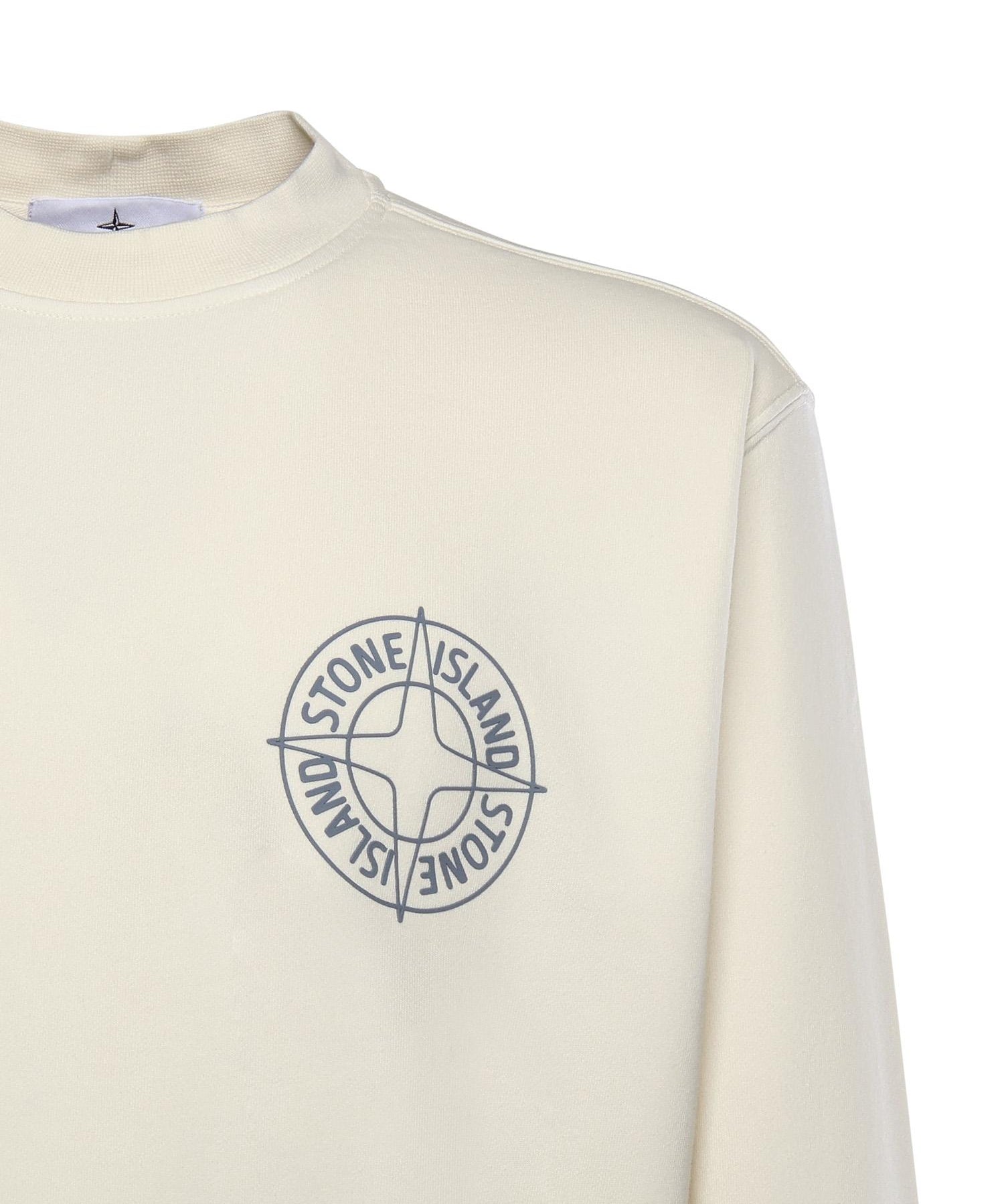 Felpa in cotone con stampa 'Outline Compass' L1S156100001 S0283V0093 STONE ISLAND 