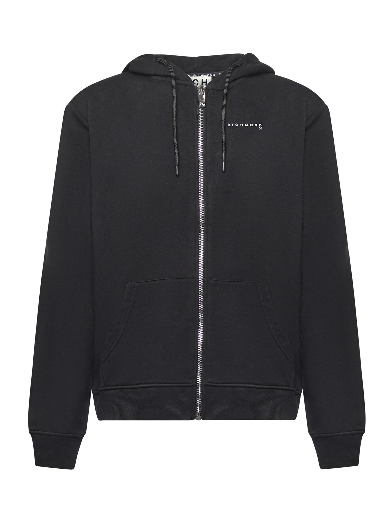 Felpa con zip e logo UMA25008FE BLACK RICHMOND X 