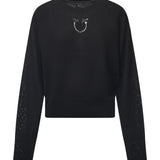 Maglia con logo in lana<BR/> 105417 A18MZ99 PINKO 