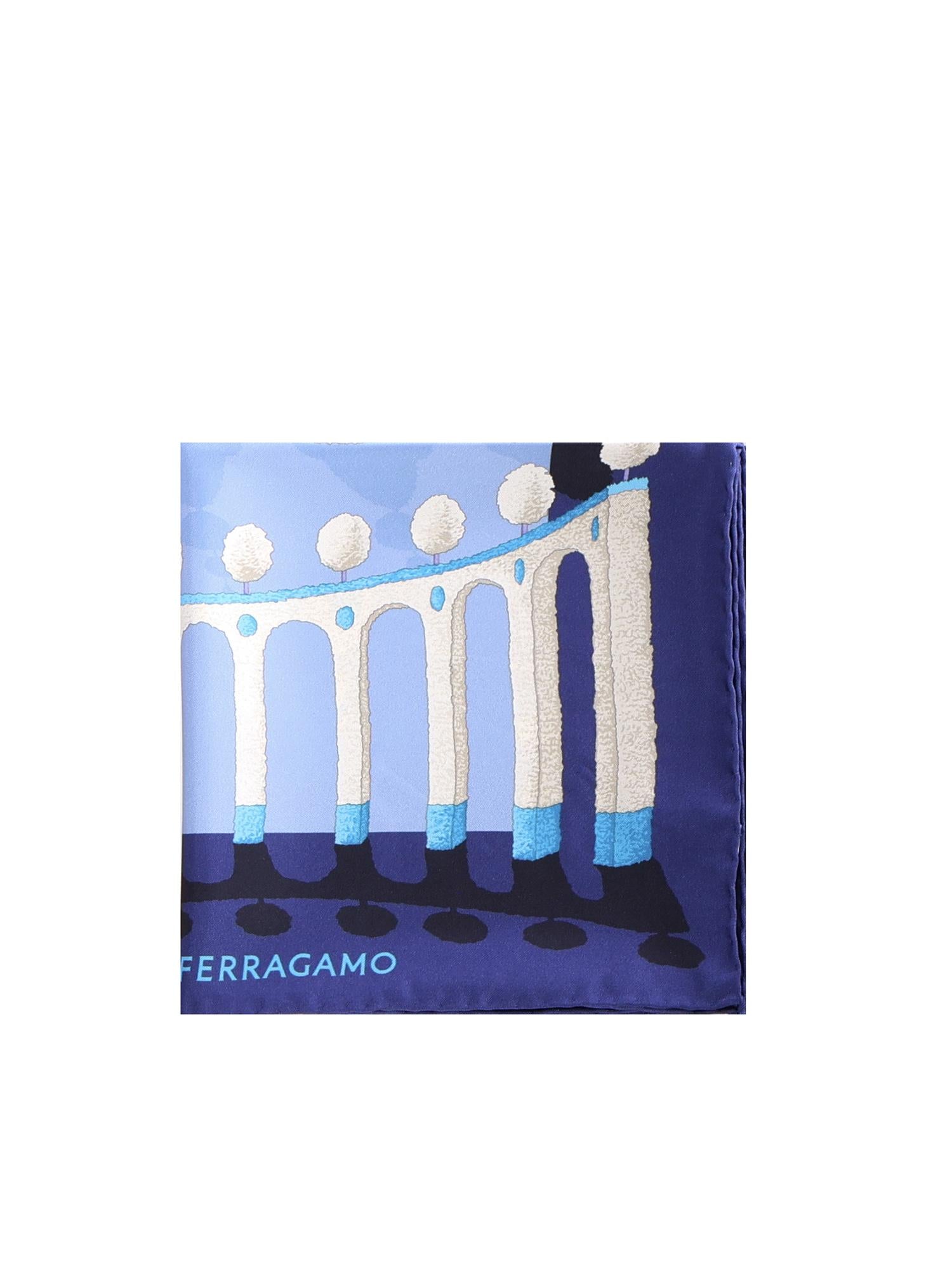 Foulard in seta con stampa 310212 785680002 FERRAGAMO 