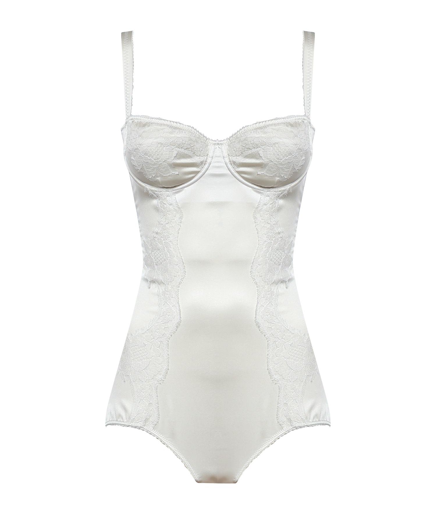 Body intimo a balconcino in seta con pizzo O9A05T ONO13W0001 DOLCE & GABBANA 