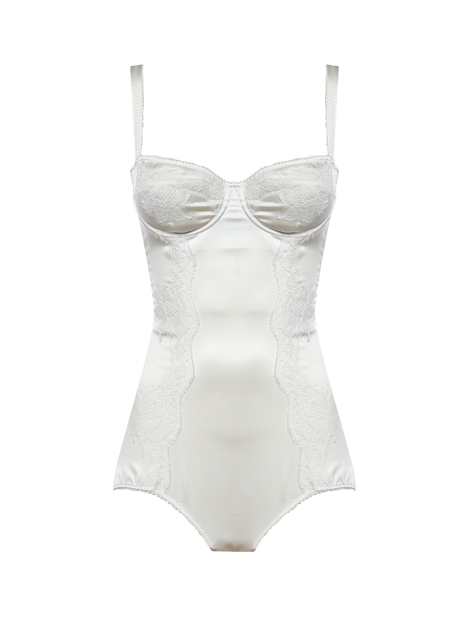 Body intimo a balconcino in seta con pizzo O9A05T ONO13W0001 DOLCE & GABBANA 