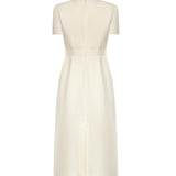 Abito midi in Crepe Couture con applicazione floreale 8B0VAKG5 1CFA03 VALENTINO GARAVANI 
