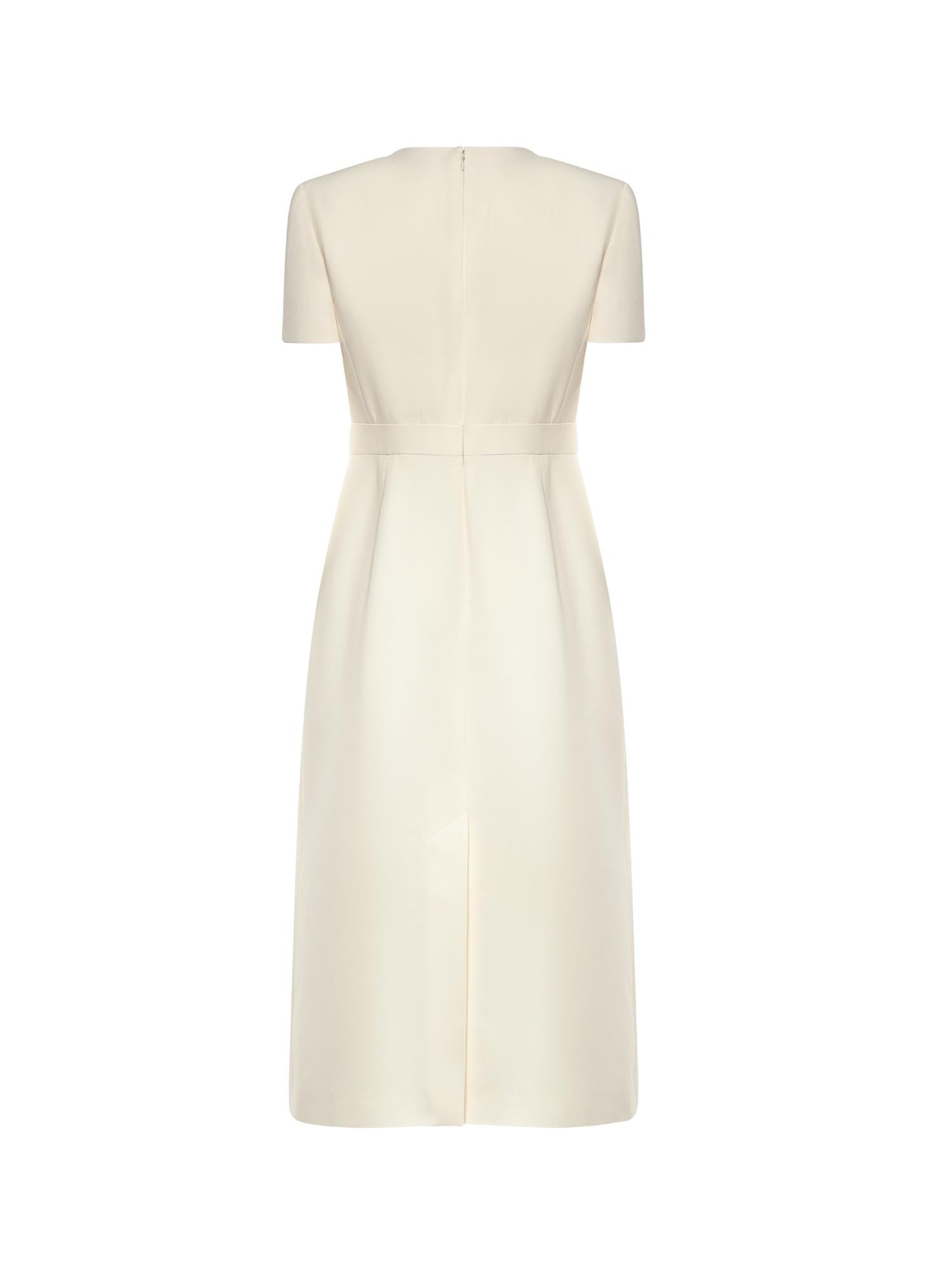Abito midi in Crepe Couture con applicazione floreale 8B0VAKG5 1CFA03 VALENTINO GARAVANI 