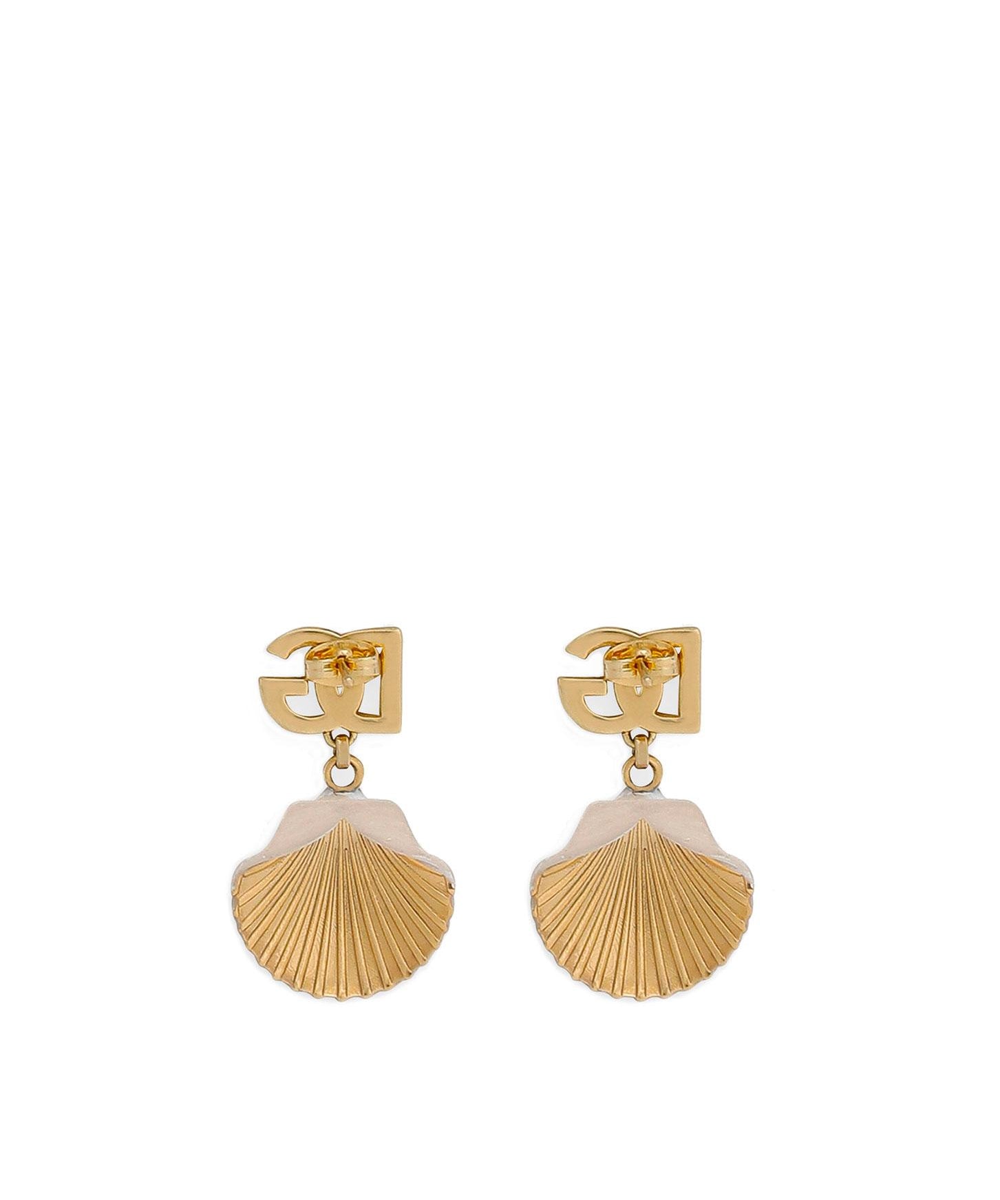 Orecchini con logo DG e conchiglia WEQ6A1 W1111ZOO00 DOLCE & GABBANA 