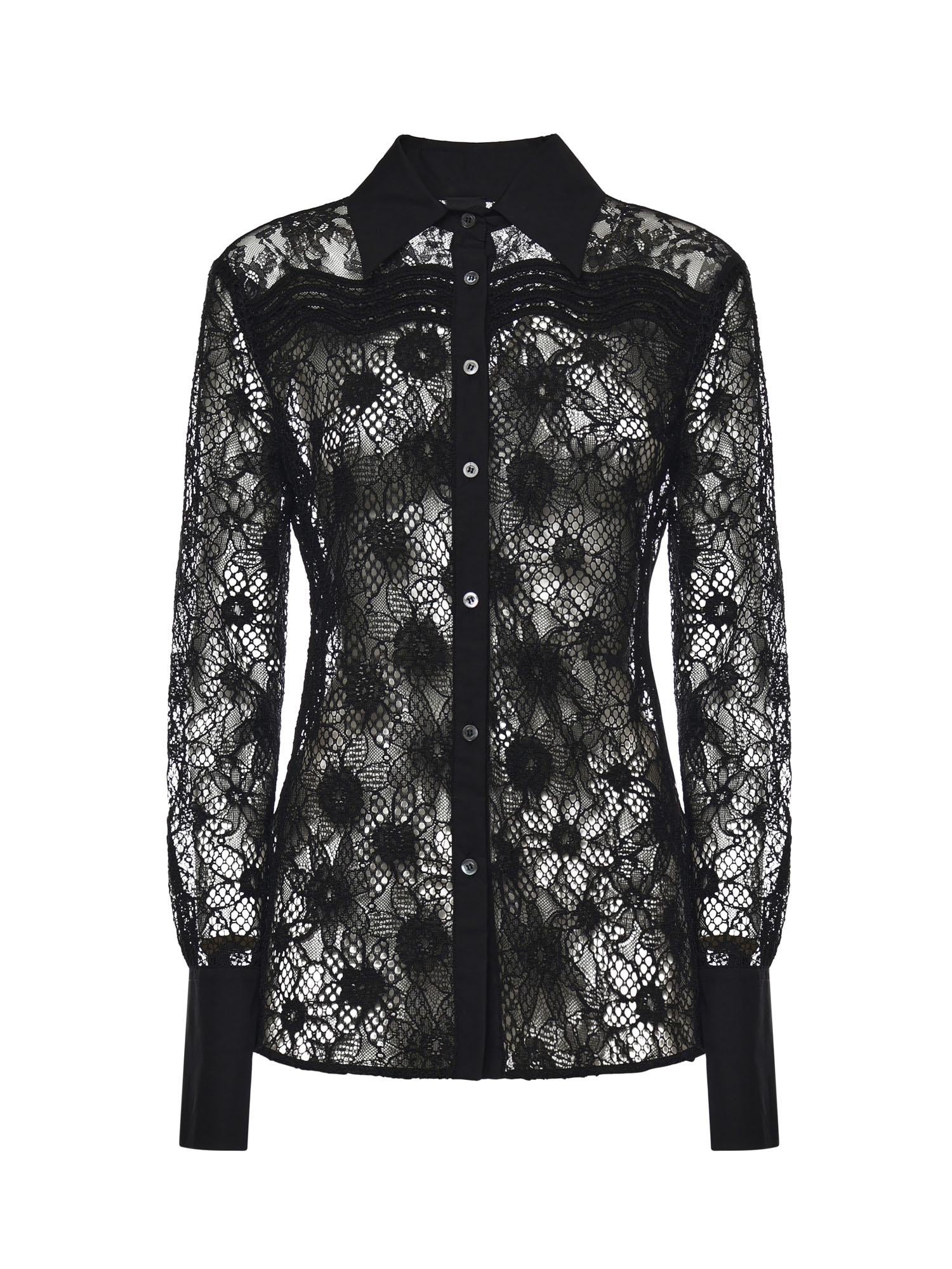 Camicia in tulle e pizzo 106600 A381Z99 PINKO 