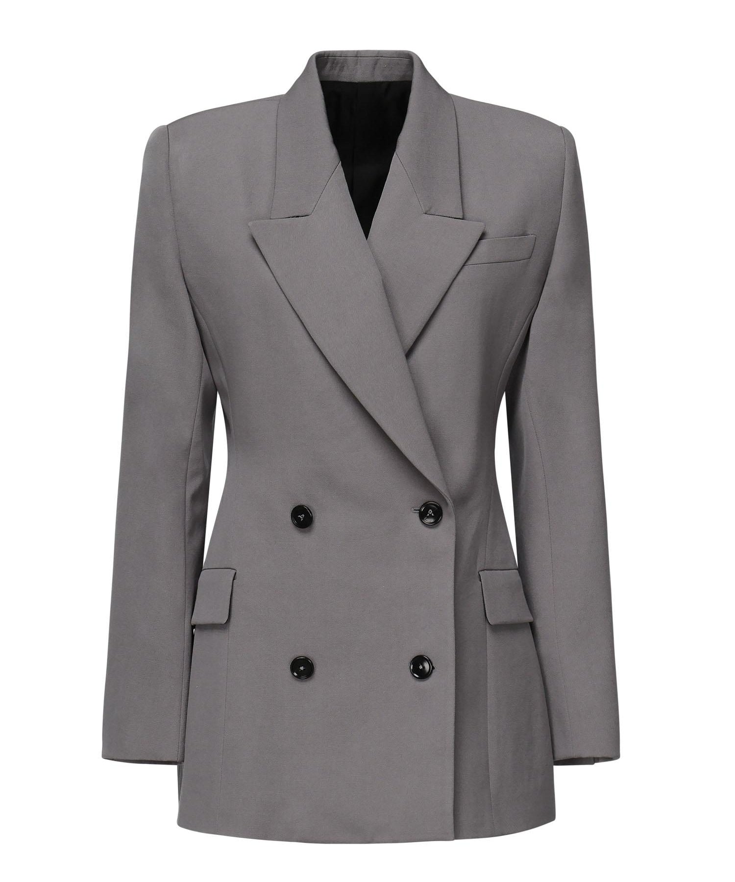 Giacca sartoriale doppiopetto in gabardine di lana AA9V1129T612B 284 ALAIA 