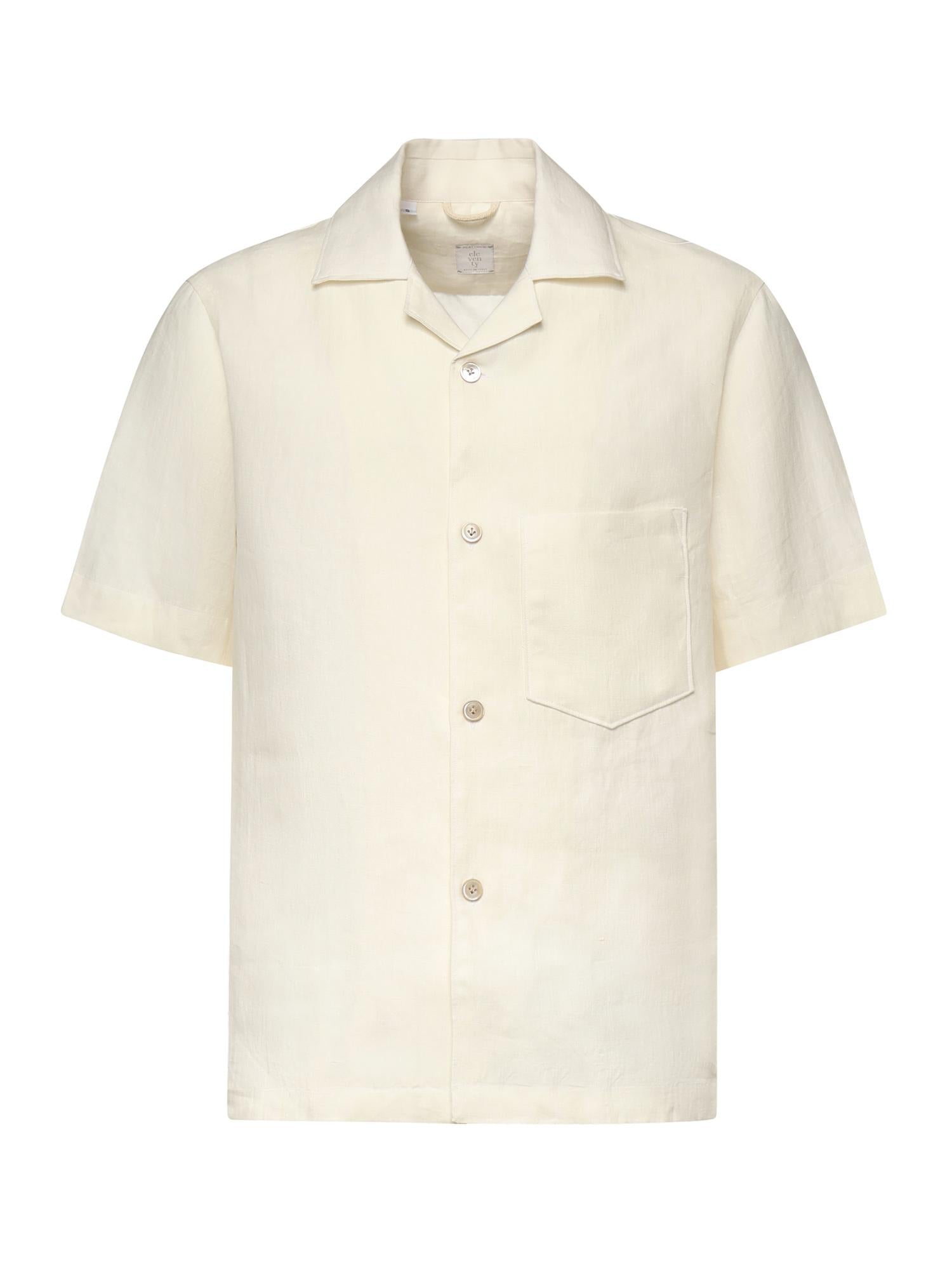 Camicia da bowling in lino M75CAMK09TES0I139 01NN ELEVENTY 