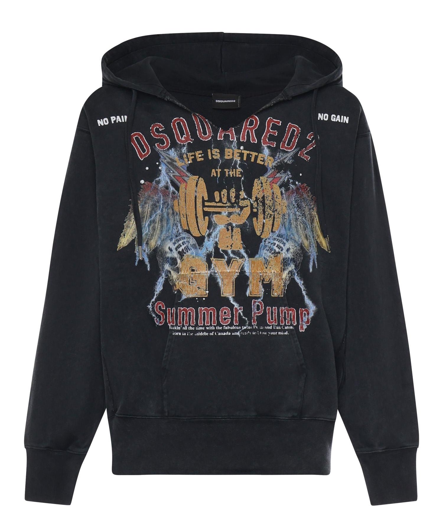 Felpa in cotone con stampa S74GU0942 D25028814 DSQUARED2 