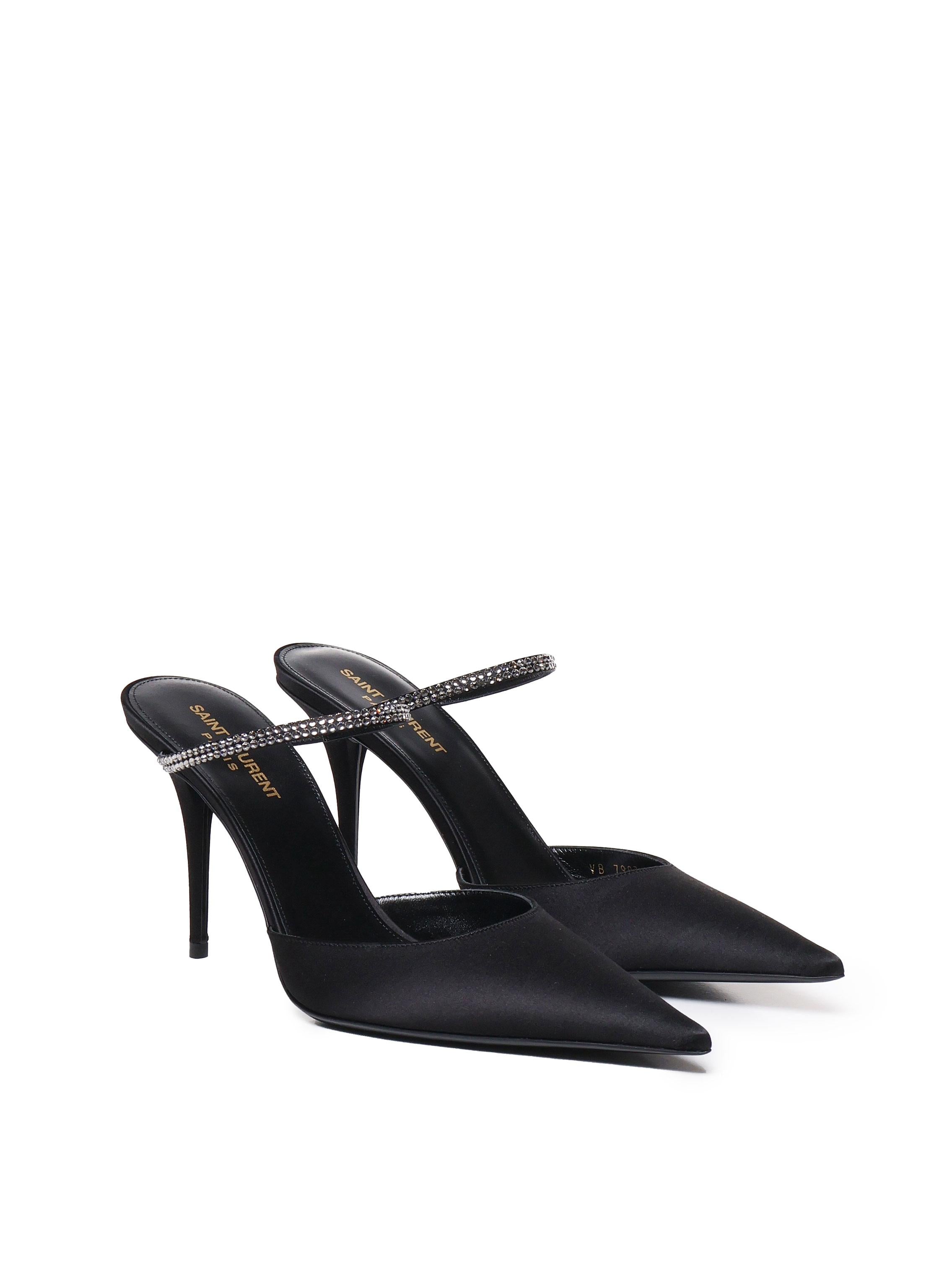 Slingback Barbara in satin 799715 9QN0A1021 SAINT LAURENT 