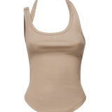 Canotta con fibbia asimmetrica 325JDE143JS0194 1098 COURREGES 
