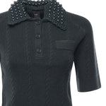 Maglia stile polo con perle 105484 A2QZX34 PINKO 