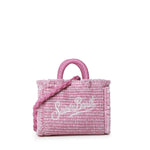 Borsa Vanity micro effetto paglia con logo VAMI015 00223L MC2 SAINT BARTH 