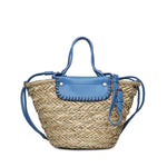 Mini bag Vanna con logo 73BS9N202 VANNABLUET/NATURALE V° 73 