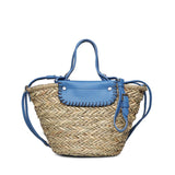 Mini bag Vanna con logo 73BS9N202 VANNABLUET/NATURALE V° 73 