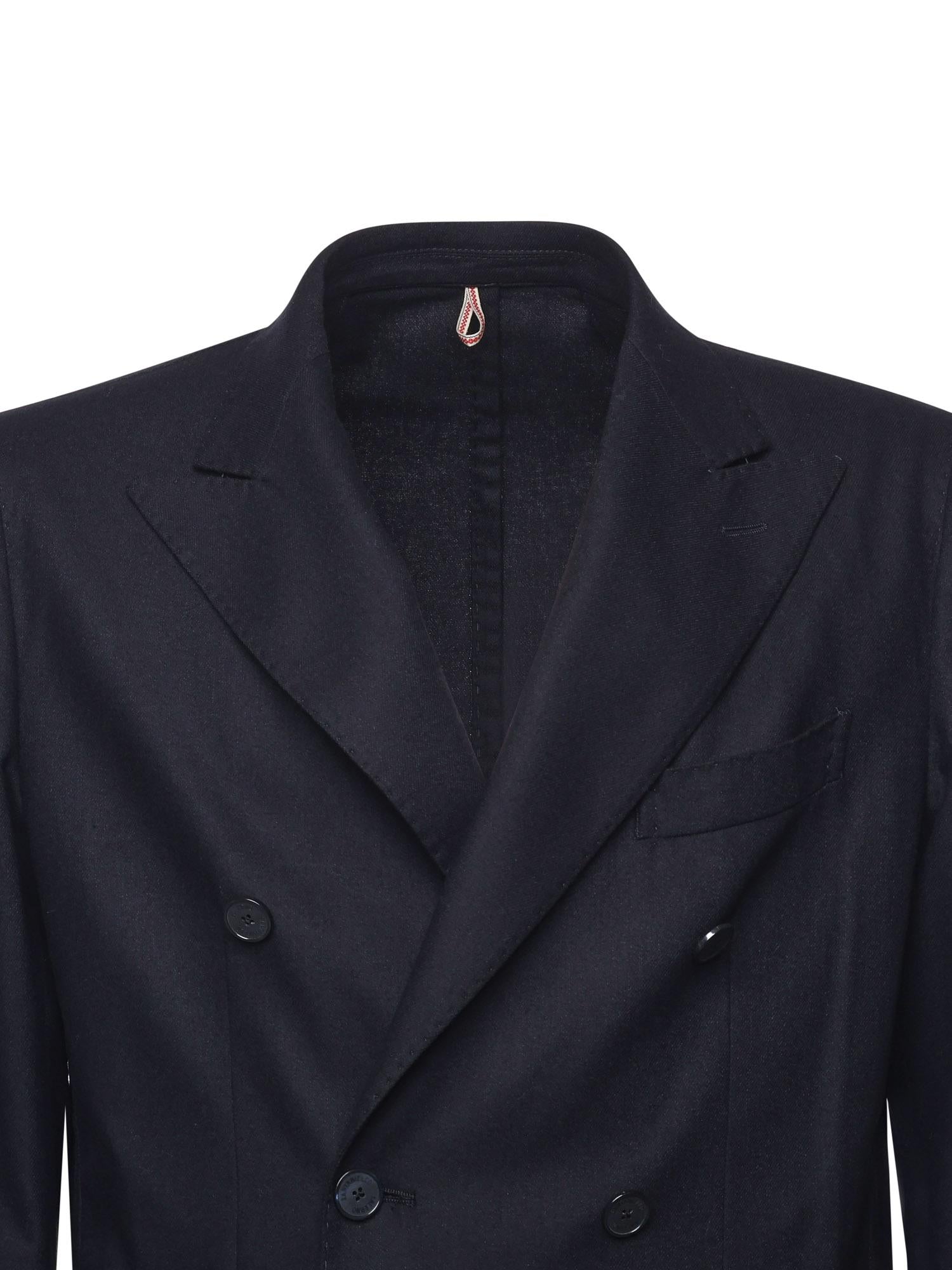 Blazer doppiopetto in misto cashmere<BR/> E4070B 79B SANTANIELLO 