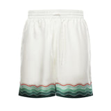 Pantaloncini in seta Montagne Ondulee<BR/> MPF25TR012 03 CASABLANCA 