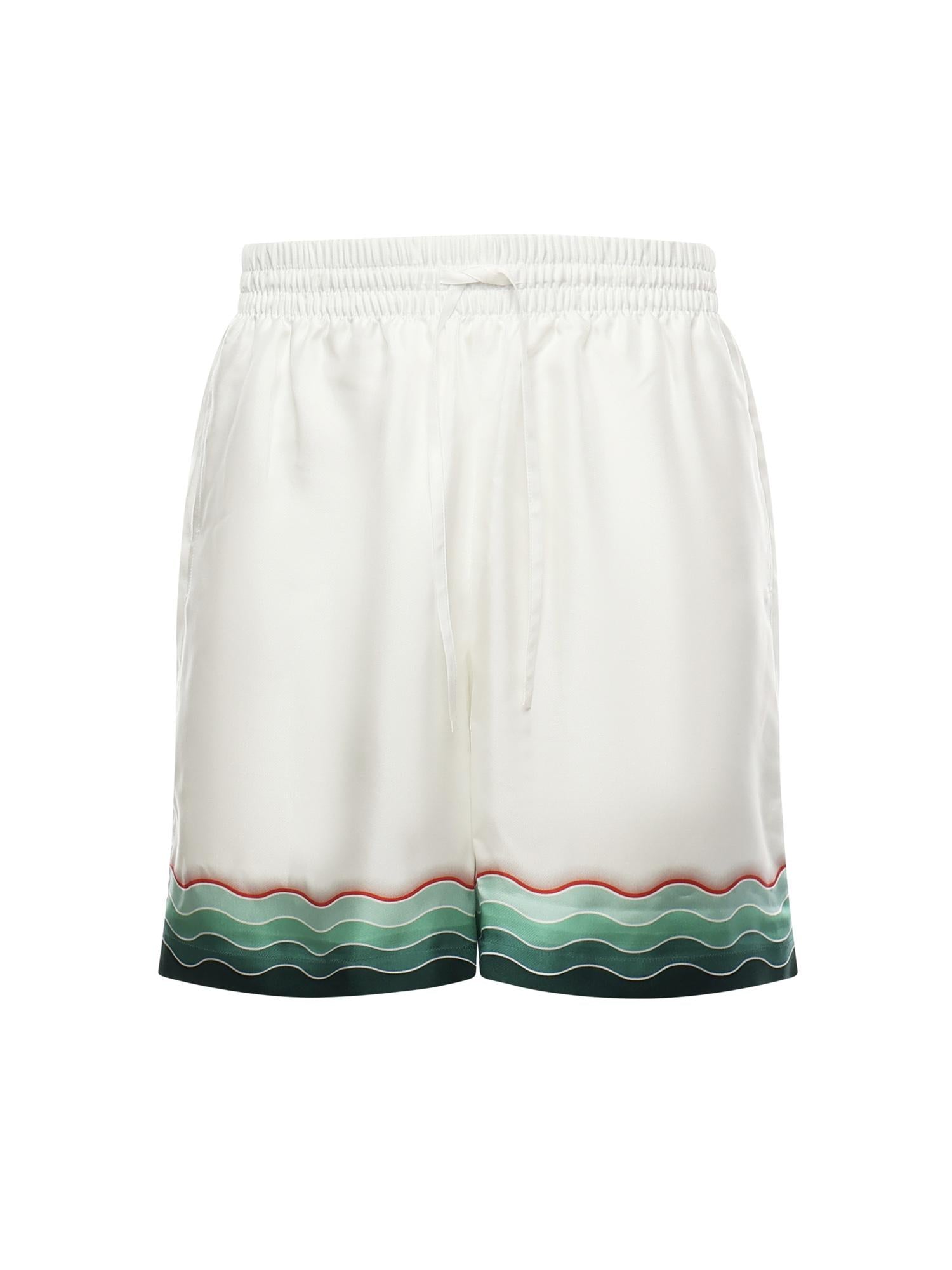 Pantaloncini in seta Montagne Ondulee<BR/> MPF25TR012 03 CASABLANCA 