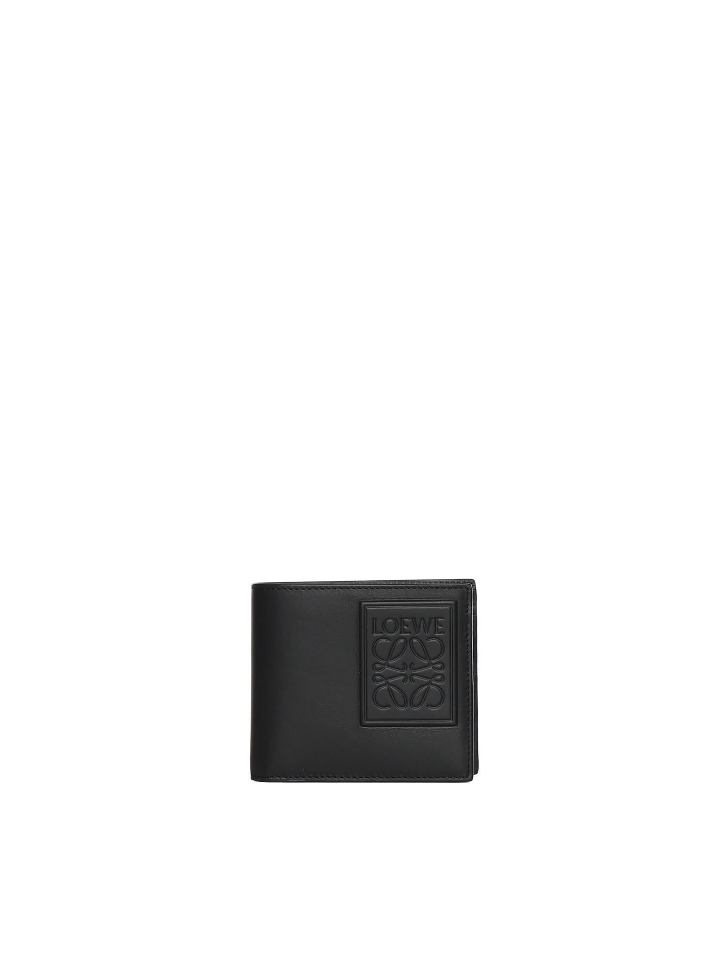 Portafoglio bifold in pelle di vitello C565302X07 1100 LOEWE 