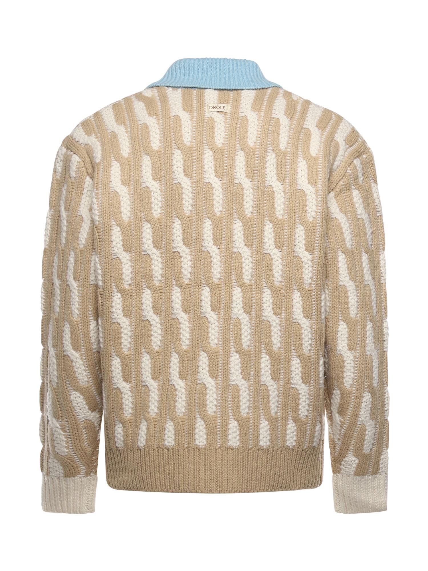 Cardigan "Le Cardigan Torsades" in lana ICA157WO018 OW Drôle de Monsieur 