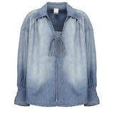 Blusa calahari in denim 104630 A2DTPJO PINKO 