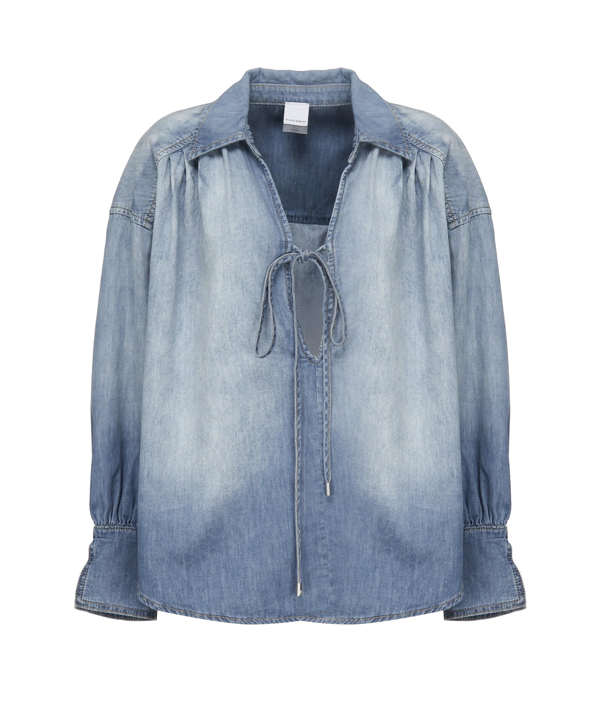 Blusa calahari in denim 104630 A2DTPJO PINKO 