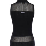 Canotta a polo in maglia a coste 106318 A34BZ99 PINKO 