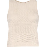 Top con lavorazione traforata CNKD13264  INSPIRED BY AKEP 