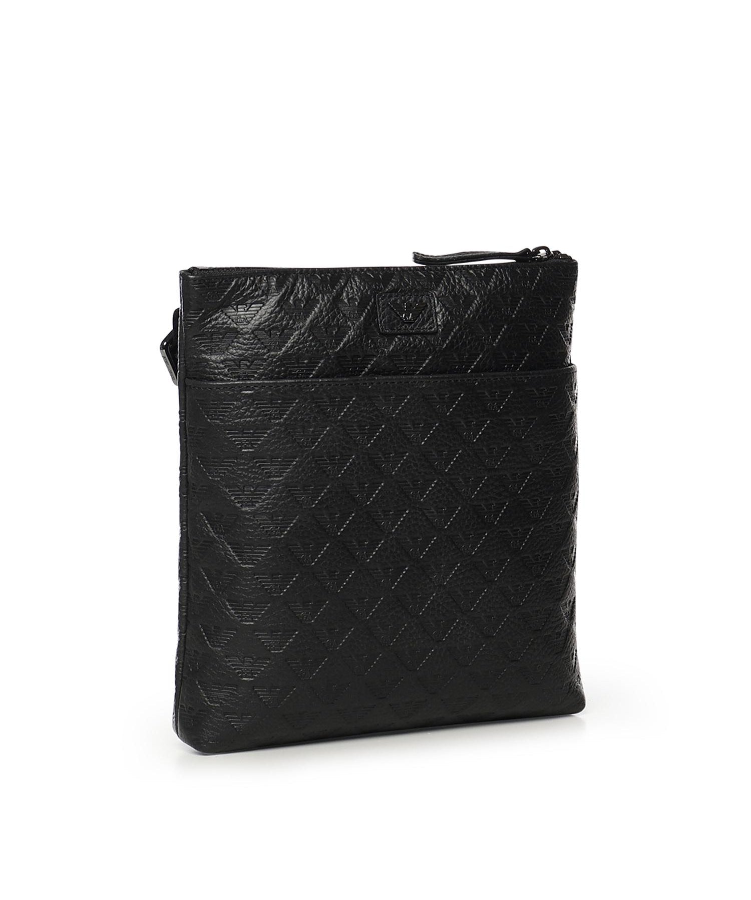 Borsa a tracolla piatta in pelle EM001688 AF14774UC001 EMPORIO ARMANI 