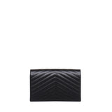 Pochette con catena Cassandre in pelle grain de poudre 377828 BOW011000 SAINT LAURENT 