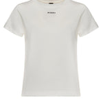 T-shirt con logo lettering 100373 A34FZ05 PINKO 