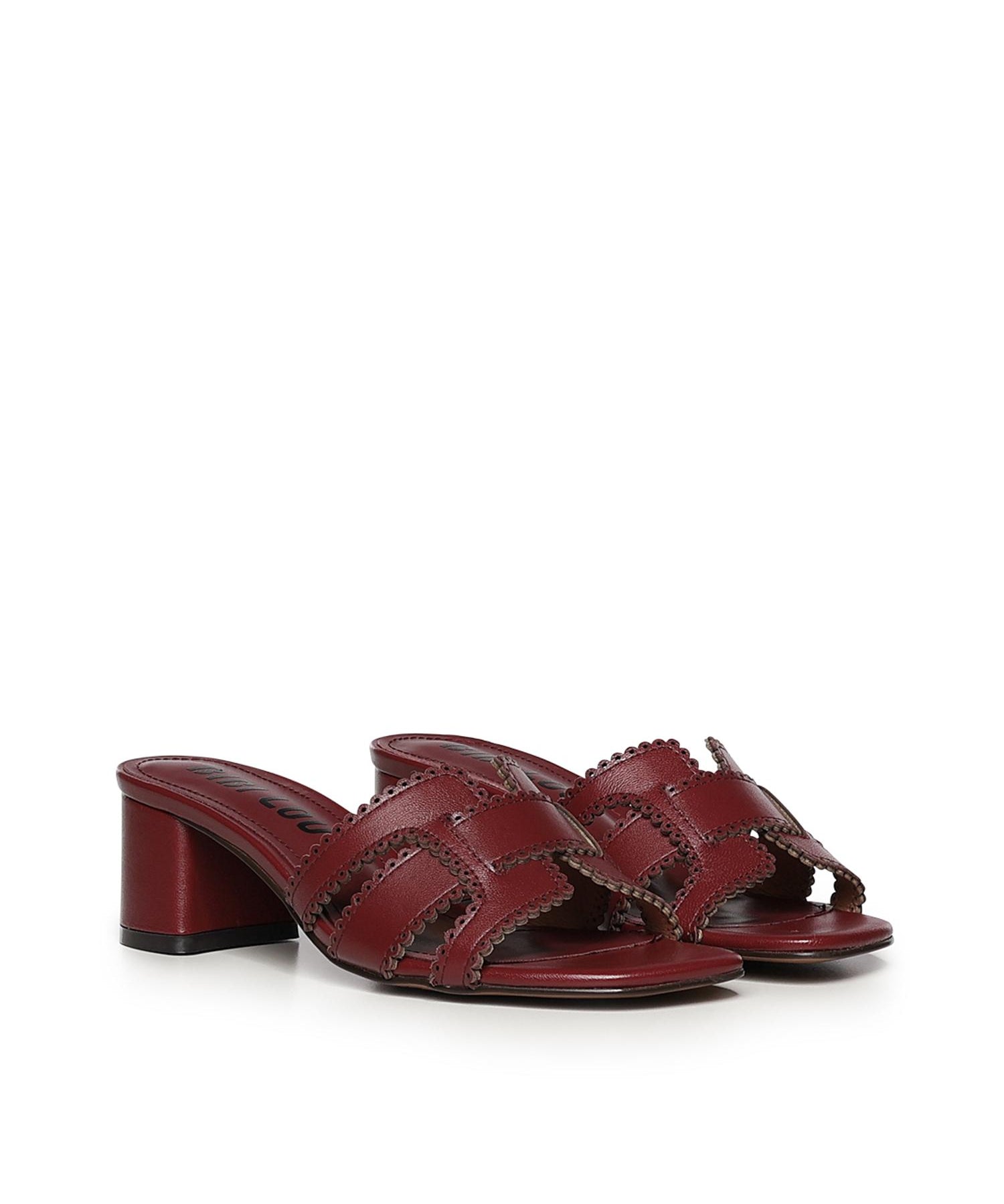 Mules Holly in pelle 756Z10VK BURGUNDI BIBI LOU 