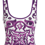 Costume intero con stampa maiolica O9A46J ONO19IP3TN DOLCE & GABBANA 
