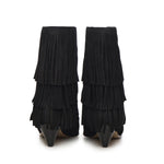 Stivale Jayla in pelle scamosciata con frange 40F5JYME5S 001 MICHAEL MICHAEL KORS 