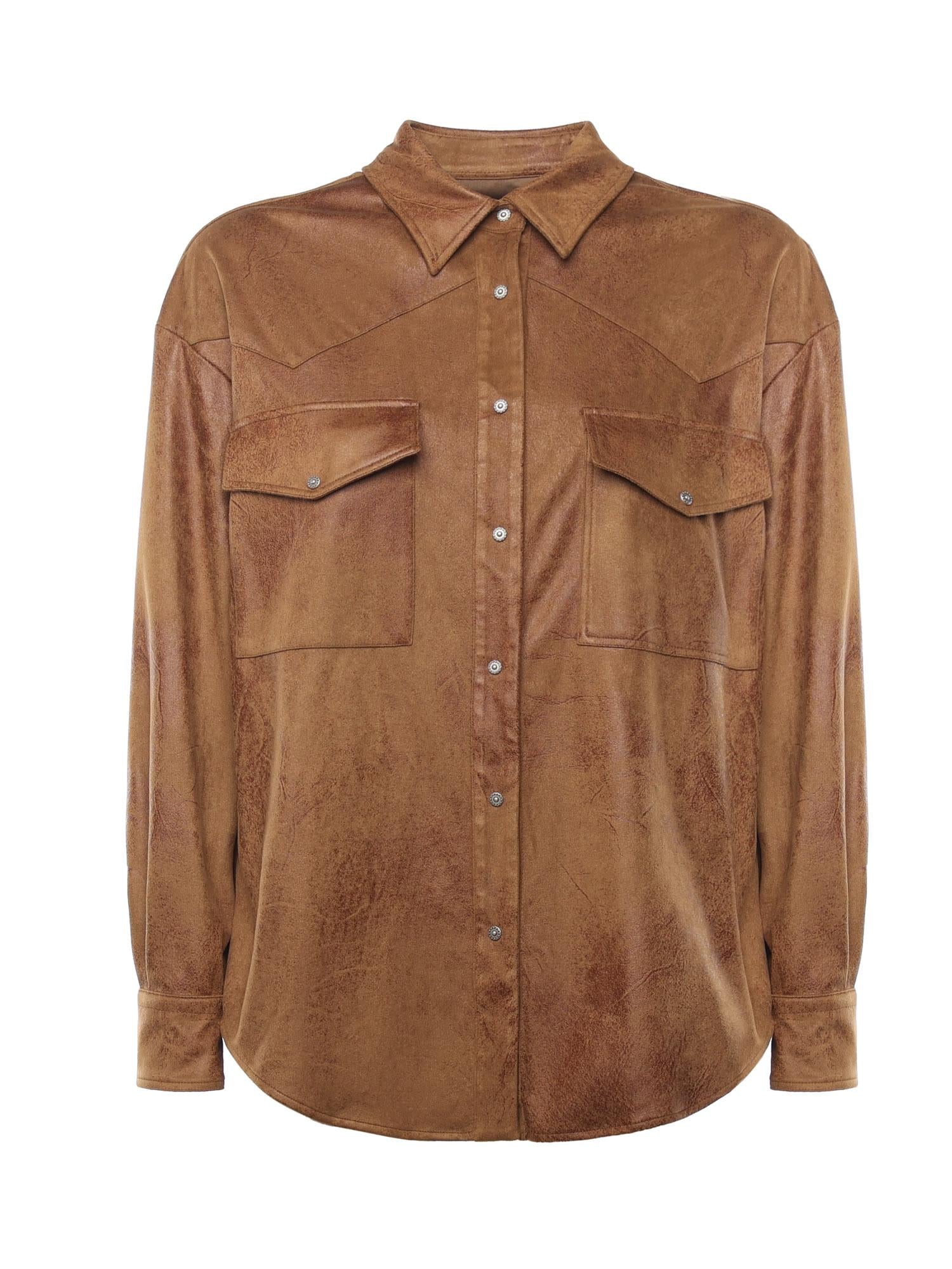 Camicia in misto polistere stretch DC439 OF0198DXXX430 DONDUP 