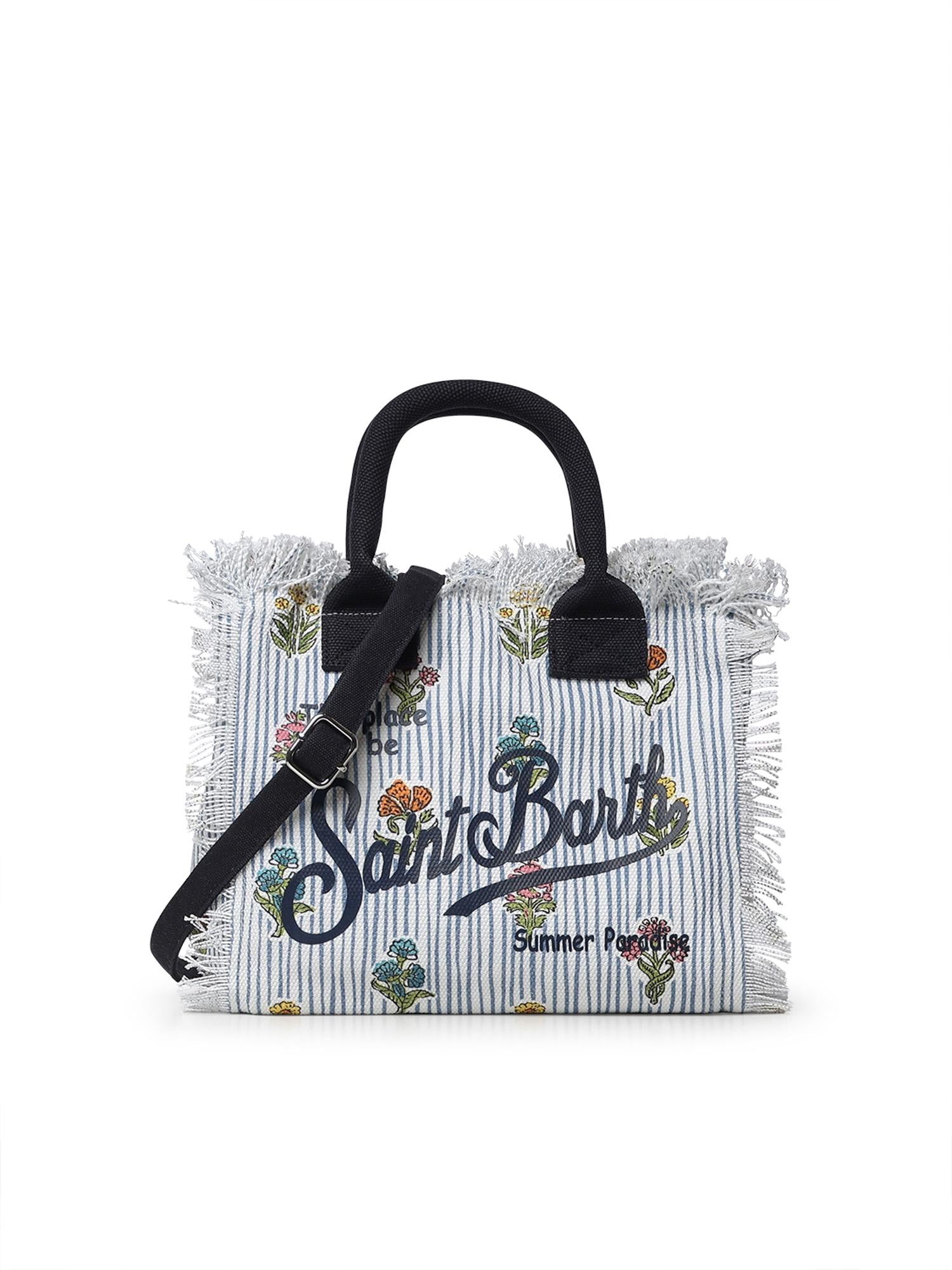 Borsa Colette in canvas con frange COL0001 02587L MC2 SAINT BARTH 