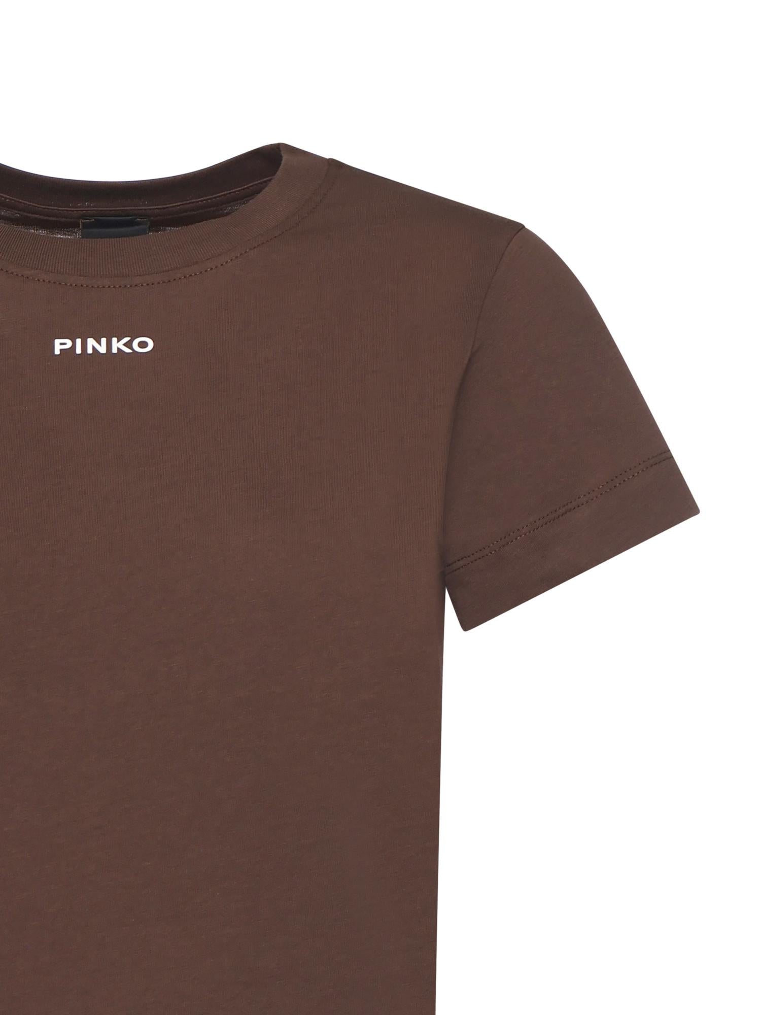 T-shirt con logo lettering 100373 A34FL78 PINKO 