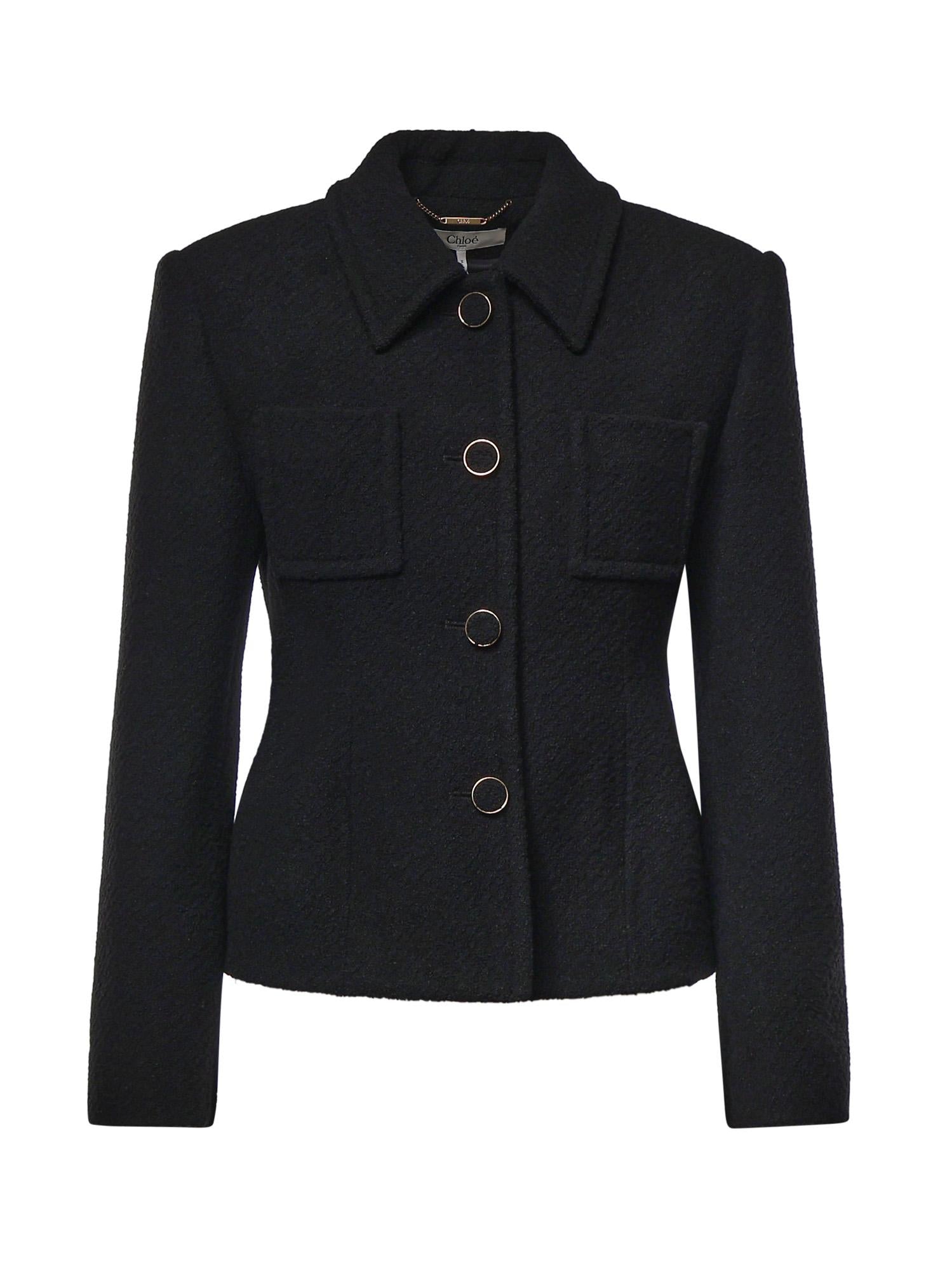 Giacca sartoriale in lana bouclé CH26AVE08060 001 CHLOÉ 